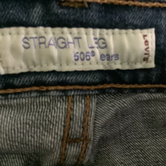 Levi 505 Red Tab Ladies Size 10 Long Blue Jeans - Straight Leg 505 - Picture 3 of 12